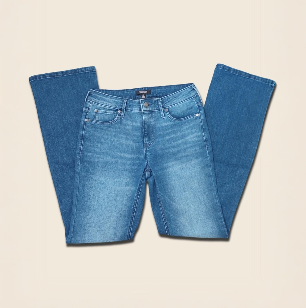 Vera Wang Mid Rise Flare Jeans Blue Women's Bootcut Jeans